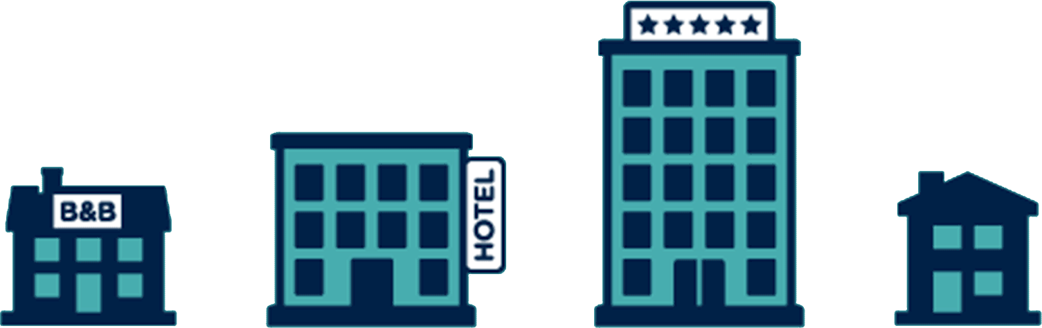An illustration of hotels
